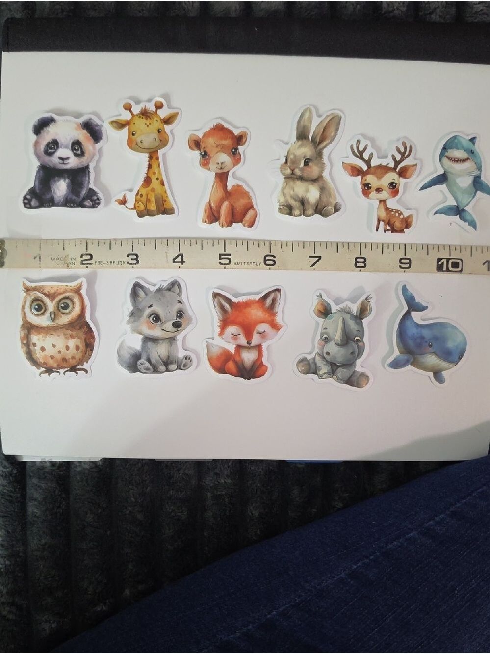 Cute Woodland & Sea Animal Sticker Set - Mixed Colors - Lot Of 11 Stickers